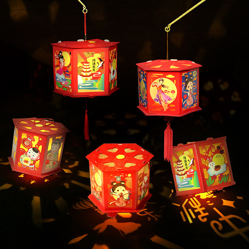 New Year Children's New Year Lantern Tiger Toy Tiger New Year Mini Night Light Lantern Festival Spring Festival DIY Glow