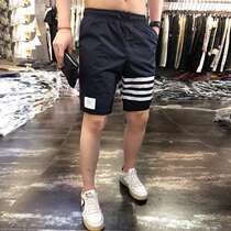 Five-point pants loose four bars color shorts 2021 summer pants beach trend Joker Korean men's leisure