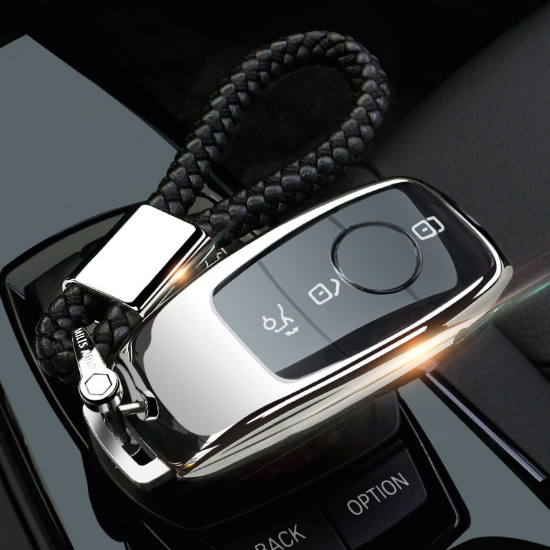 Suitable for Mercedes-Benz key case level E300LS320L female 19E200L new-level car shell E320L bag SE buckle