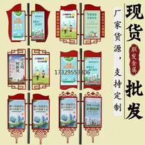 Outdoor light pole road flag custom wrought iron light box double-sided hanging advertising shelf street light pole hoop telephone pole pair flag