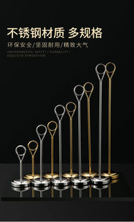 Stainless Steel Rose Gold Circular Name Card Holder, Table Number Holder, Wedding Table Card, Seating Card Holder, Annual Meeting Table Card