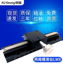 Dovetail slot slide lwx60 40 long stroke displacement slide x-axis displacement platform rack manual fine-tuning platform