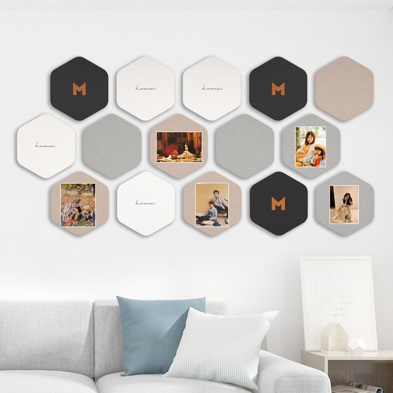 Nordic Photo Walls Free of perforated Decorative Photos Hanging Wall Photo Frames Combo Wall Album Wall Felt Photo Wall wall sticker-Taobao