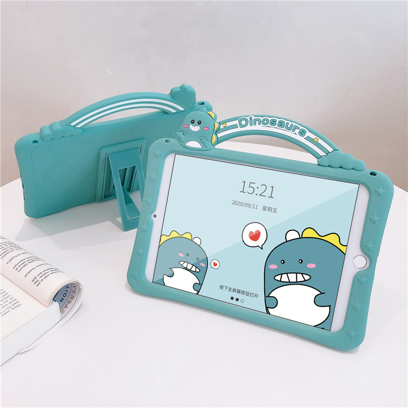 Apple flat iPad protective shell 9 7 inch 5th 6th generation 56th cute air 1 cartoon suitable for anti-fall 3 girls pro hand gel in love ip mini 10