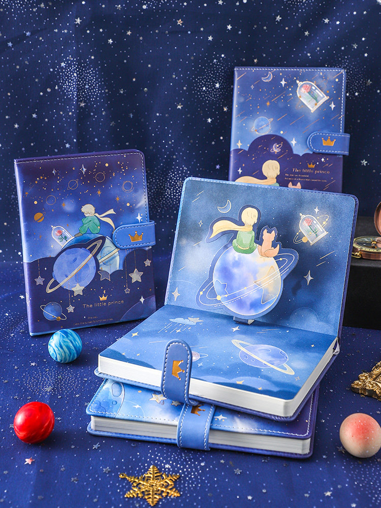 b6 simple ins wind little prince hand book magnetic buckle this net red notebook literary exquisite cute girl heart personality creative hand book diary students thickened with a square notepad