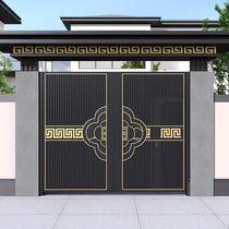 Aluminum alloy courtyard gate outdoor villa gate stainless steel wrought iron entrance gate outdoor garden yard gate
