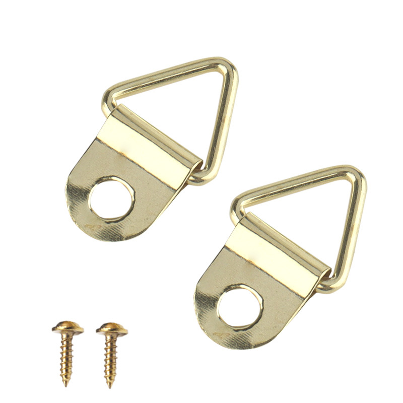 Picture Frame Decorative Hardware Hooks, Oil Painting Frame Photo Wall Triangular Hidden Hanging Hooks, Thick Wire Gold Triangular Hooks Picture Frame Decorative Hardware Hooks, Oil Painting Frame Photo Wall Triangular Hidden Hanging Hooks, Thick Wire Gold Triangular Hooks