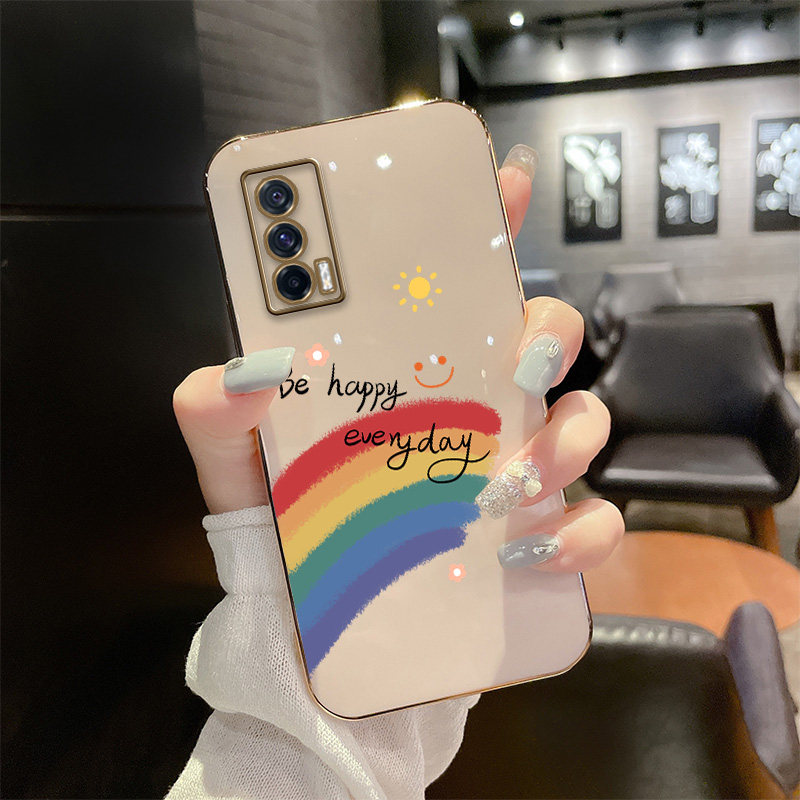 Rainbow vivoiqooneo5 mobile phone protective shell neo3 female iq00 new iqooneo lens full package anti-fall protective sleeve Jean about neo5 vitality version Fashion plated silicon