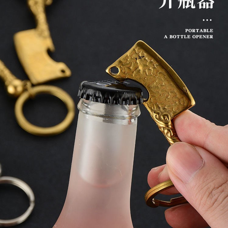 Creative net celebrity kitchen knife precision cast stainless steel men's portable pendant opener bottle opener beer bottle opener