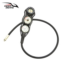 Italian imported scuba technical diving triple gauge pressure gauge depth gauge north needle multi-joint instrument residual pressure gauge