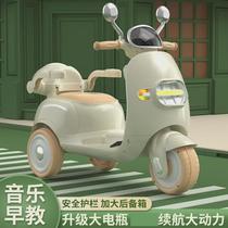 Childrens electric motorcycle three-wheel parent-child remote control baby toy car can sit double childrens one-year-old gift