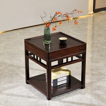 Black walnut solid wood Square a few edges and a few living room 55cm double-layer small square table coffee table sofa table Chinese recommended