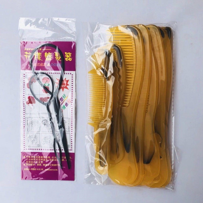 (Hundred Fold Constant) Home Beef Tendon 10 pieces Thickened Combed antistatic Carry-on Comb with Dense Teeth Bull Fascia Comb