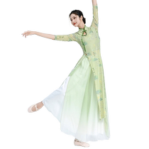 Dancer classical dance costume female elegant Chinese style printed gauze dance special cheongsam practice costume performance costume
