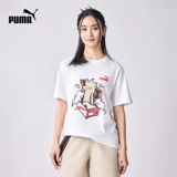 Puma, спортивная хлопковая комфортная футболка подходит для мужчин и женщин для отдыха, короткий рукав