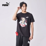 Puma, спортивная хлопковая комфортная футболка подходит для мужчин и женщин для отдыха, короткий рукав