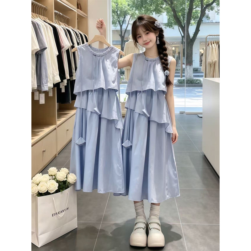 French Uamtor Girls' Summer 2026 Super Cute Dress New Style Tank Dress Sleeveless Princess Dress with Layers French Uamtor Girls' Summer 2026 Super Cute Dress New Style Tank Dress Sleeveless Princess Dress with Layers