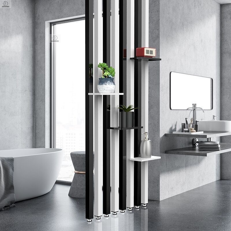 Nordic Aluminum Alloy Screen Partition Living Room Dining Room Dining Room Genguan Upright Post Grilles Free From Punching Vertical Stripe Decorative Strips Enjoy New