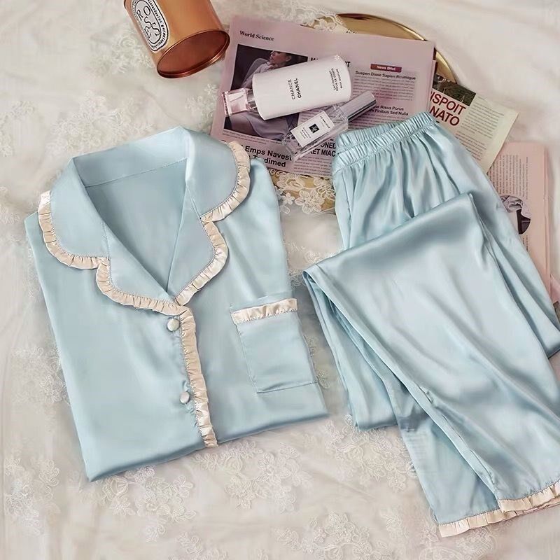 Sleeping Clothes Spring Autumn Women's Real Silk Silk Home Clothing Thin style High sense Long sleeves Sleeves Wins Wind 2022 New