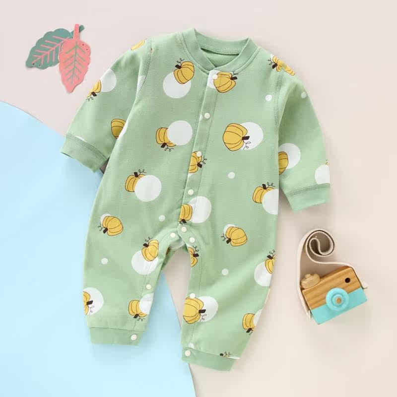 Baby tugs climbing to wear for infant anti-dirty hood Children's floor crawl even body clothes resistant to dirty Harvest spring and summer