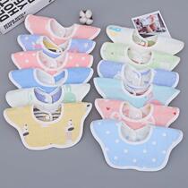 3 5 strips of infant petals Petal Circumference Newborn Baby Pure Cotton Autumn Winter 360 Degrees Rotating Saliva towel Anti-spitting milk