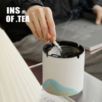 Forbidden City Cultural and Creative Windproof Ashtray with Cover Easy to Clean Birthday Gift for Elders Dad Husband Boyfriend Best Friend