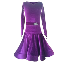 Dancer high-end Latin dance competition clothing for girls professional high-end Blackpool velvet regulations competition clothing Internet celebrity girls