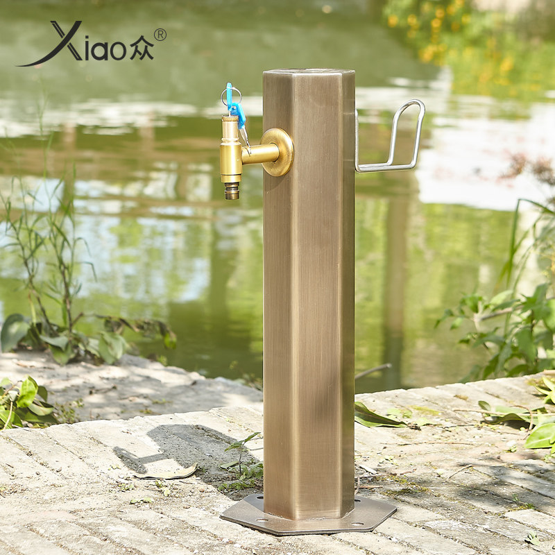 Small crowd outdoor column tap stainless steel antifreeze crack water hydrant courtyard anti - freeze water cage