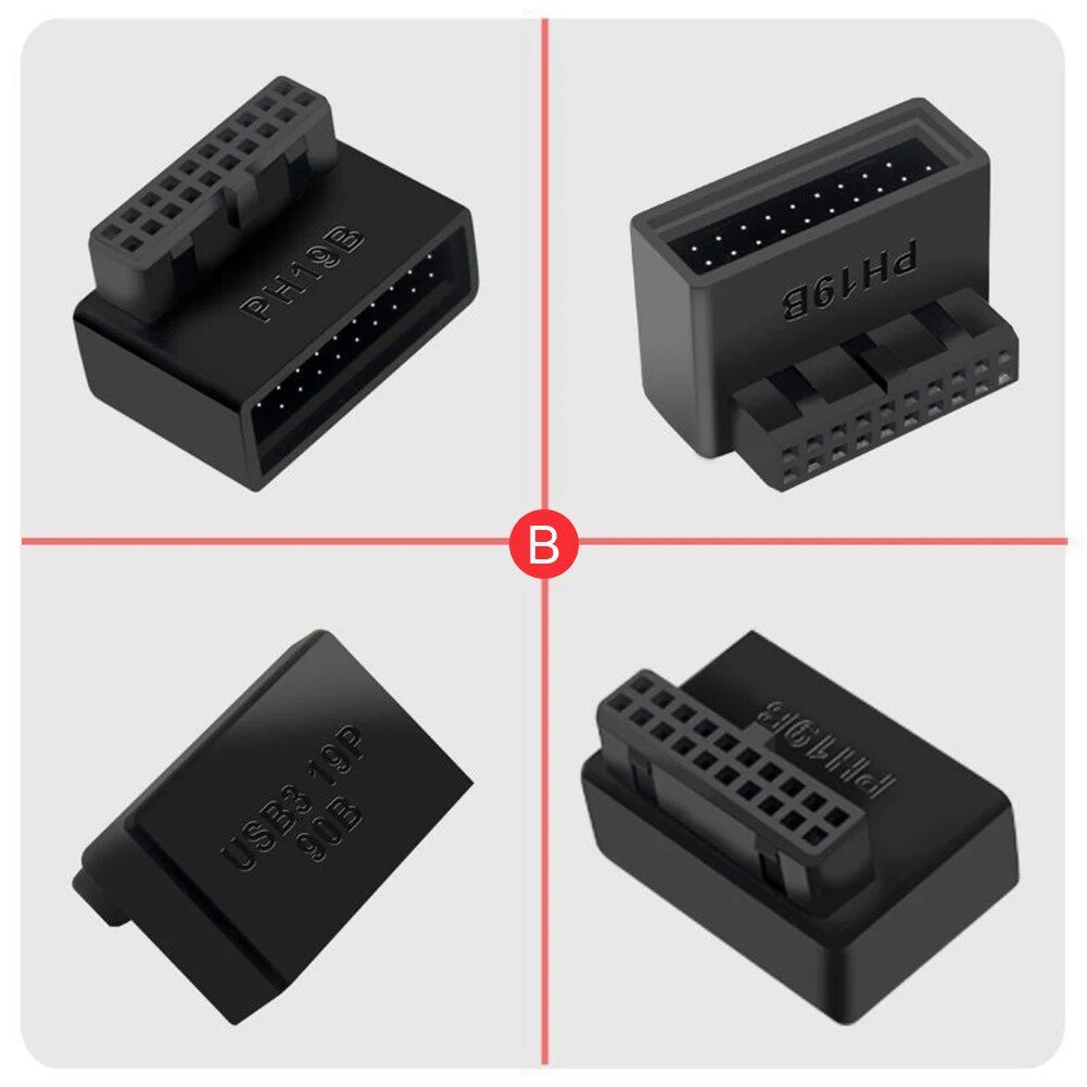 поликарбонат usb 3.0 19p 20p 90 degree computer motherboard header adapte