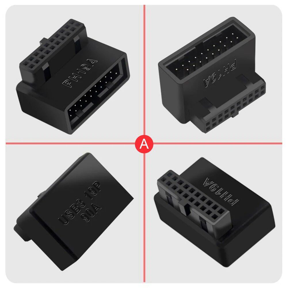 поликарбонат usb 3.0 19p 20p 90 degree computer motherboard header adapte