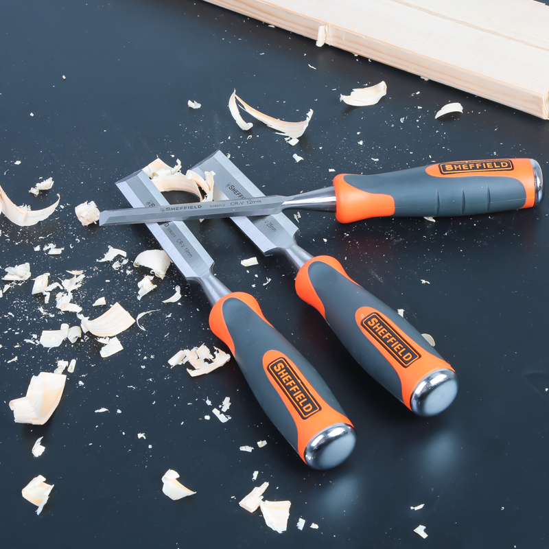 Steel shield woodworking chisel carpenter flat chisel slotted special steel flat shovel professional-grade wood chisel piercing heart chisel ingenious tool Daquan