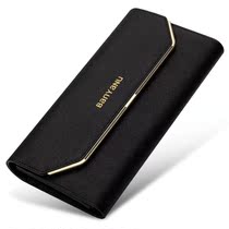 Wallet women's new 2021 net red personality mobile phone one niche design Korean version of leather high-end brand