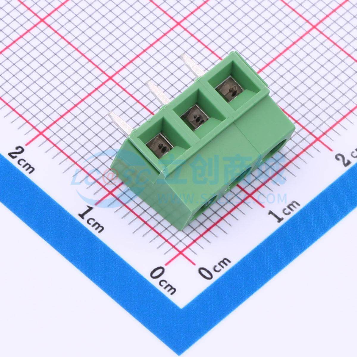 螺钉式接线端子 282836-3 插件,P=5mm 原装正品 电子元器件配单