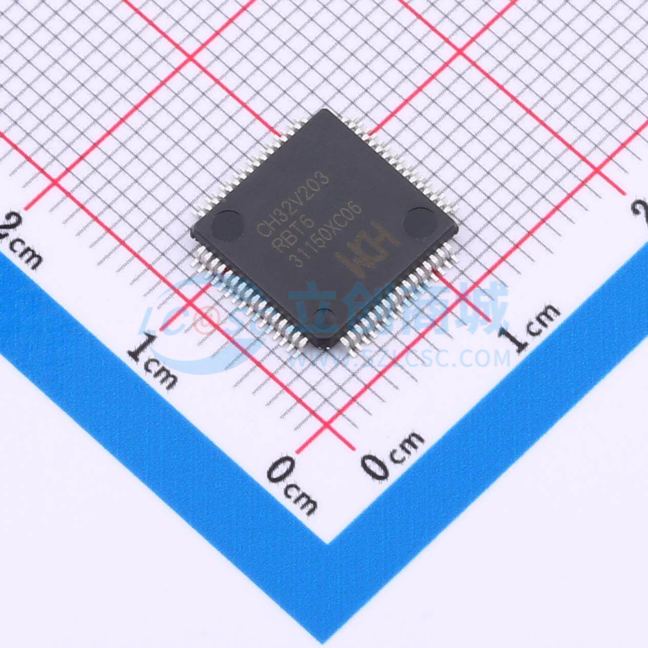 单片机(MCU/MPU/SOC) CH32V203RBT6 LQFP-64M(10x10) 电子元器件