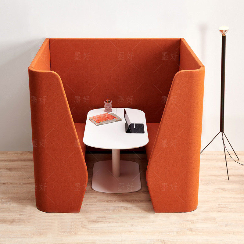 Rest Reception Semi-enclosed High Back Card Seat Fabric Soft Pack Private Negotiation Rest Area Office Negotiation Single High Sofa - Taobao