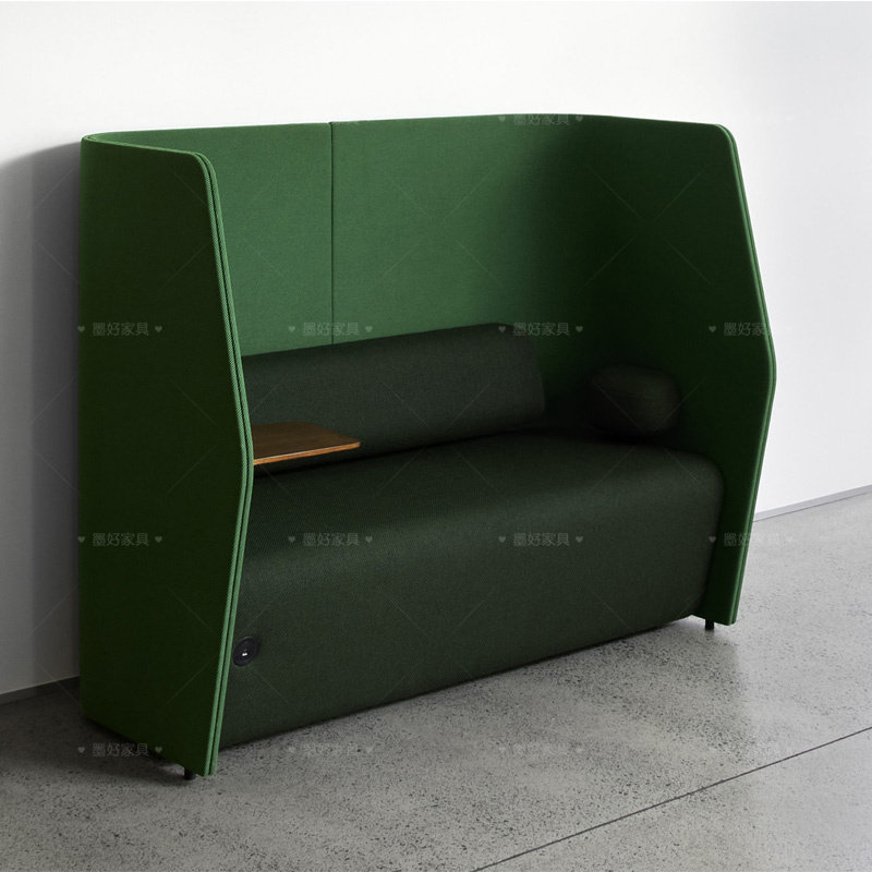 High-back sofa office single sofa with table board double card seat high back ultra-high business library sofa