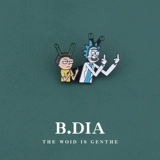 Японская мультяшная милая брошь, металлический значок для влюбленных, булавка, сумка, упаковка