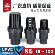 UPVC bottom valve spherical union pump suction check valve flower blue head industrial grade PVC check valve