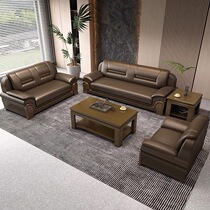 Office sofa simple modern business company reception lounge area conference customized three-seat leather sofa office