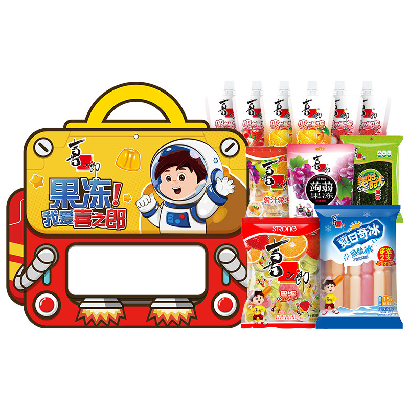 喜之郎美好时光果冻海苔儿童零食大礼包节日出游解馋小零食