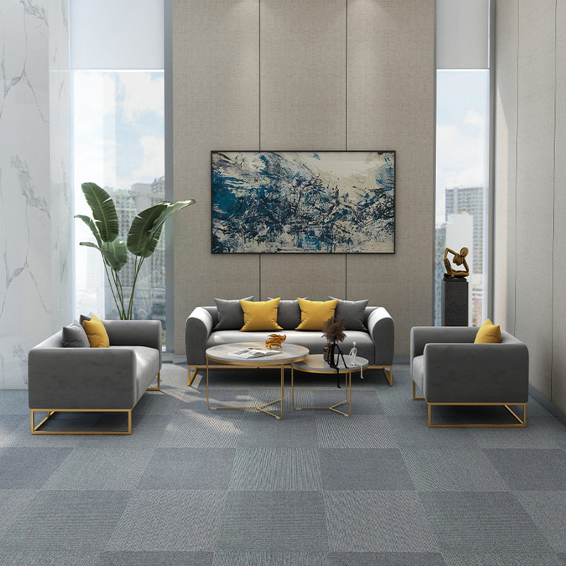 Reception area sofa coffee table combination simple modern negotiation manager office office sofa casual single seat