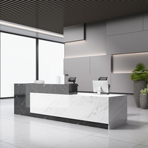 Clothing Store Front Desk Reception Desk Brief Creativity Hotel Beauty Salon Cashier Firm Imitation Marble Counter Bar Counter
