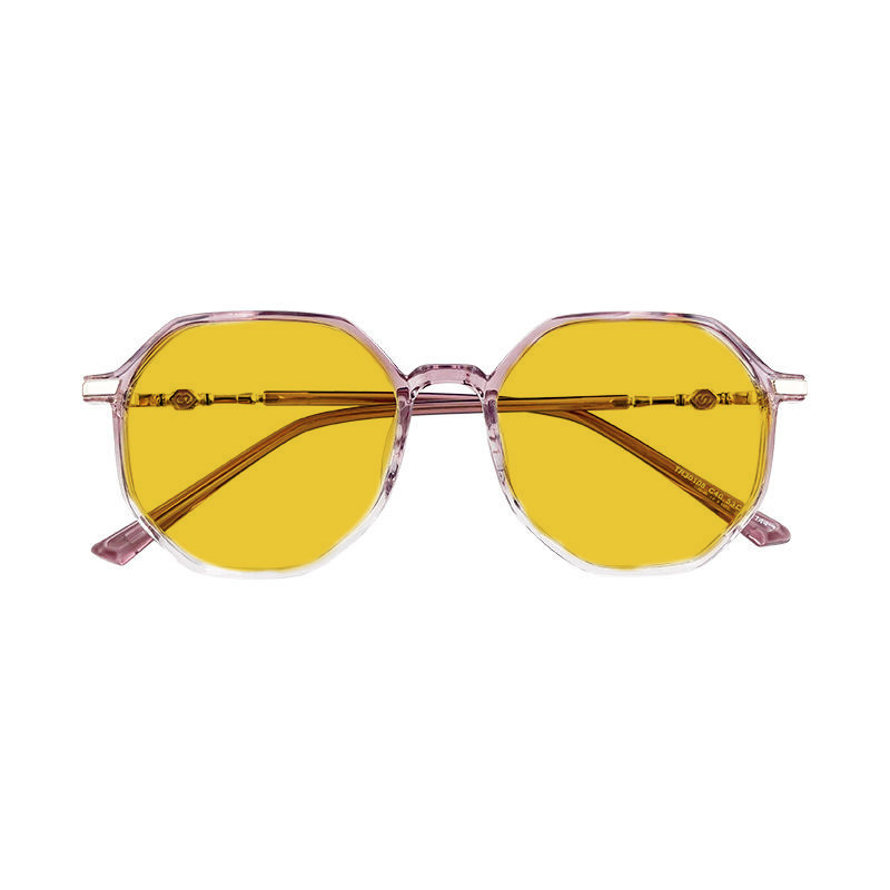 Night Driving Anti-Glare Night Vision Glasses, Daytime Sunshade Anti-Uv Sunglasses, Professional Prescription Glasses for Nearsighted Women with Square or Round Faces