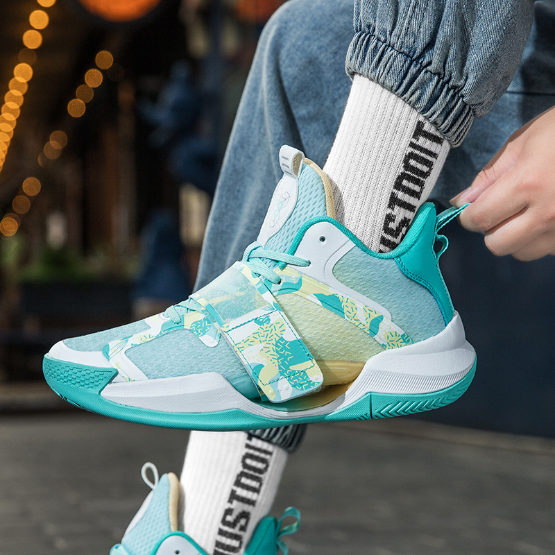 Water Flower 5Th Generation Nitrogen Technology Fluorescent Couple Friction Can Ring Basketball Shoes Men's Wear-Resistant Shock Absorbing Mid-Top Practical Sports Shoes Water Flower 5Th Generation Nitrogen Technology Fluorescent Couple Friction Can Ring Basketball Shoes Men's Wear-Resistant Shock Absorbing Mid-Top Practical Sports Shoes