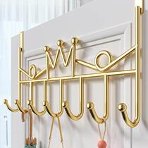 Hook rack behind the door without punching holes on the wall coat hook bedroom kitchen door storage coat hook clothes hanger