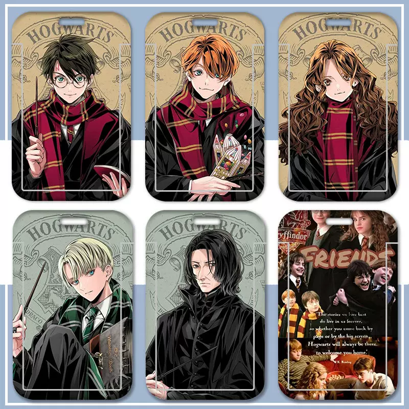 Держатель карточки Harry Potter Q-version для студента, с шнурком и прозрачным окном — разные цвета