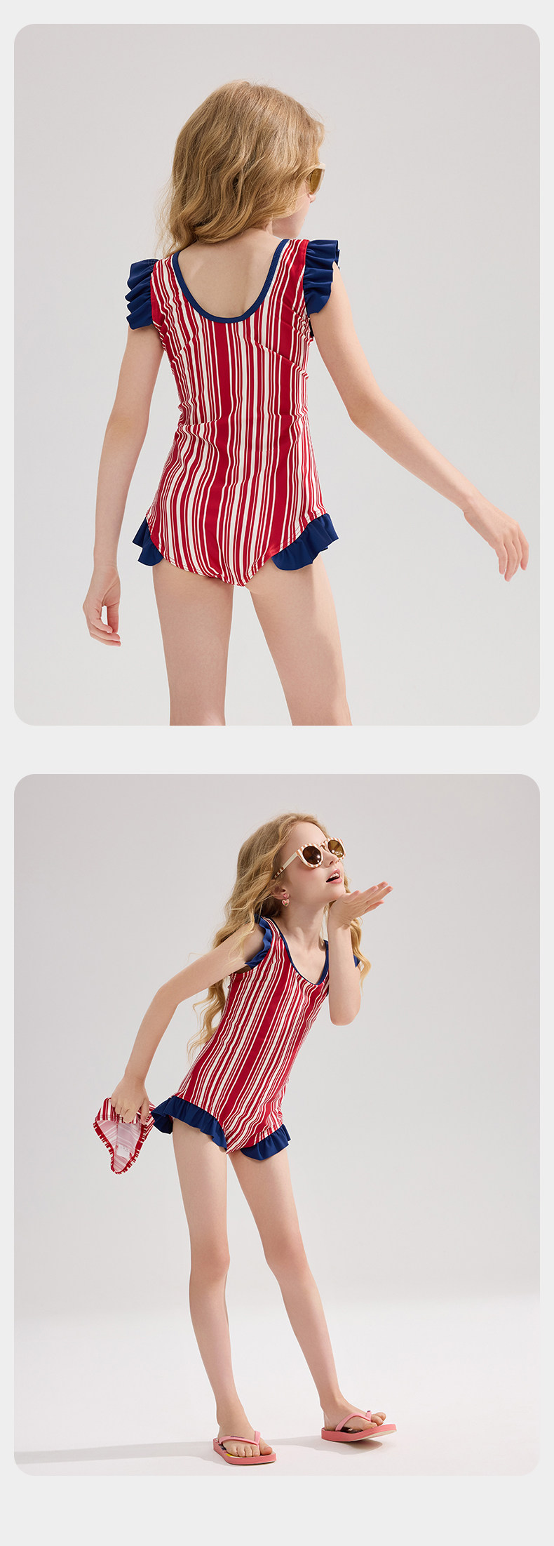 Ask Kidsren's One-Piece Swimsuit 2026 Summer New Style Little Girl's Quick-Drying Sun Protection Baby Swimsuit — 15