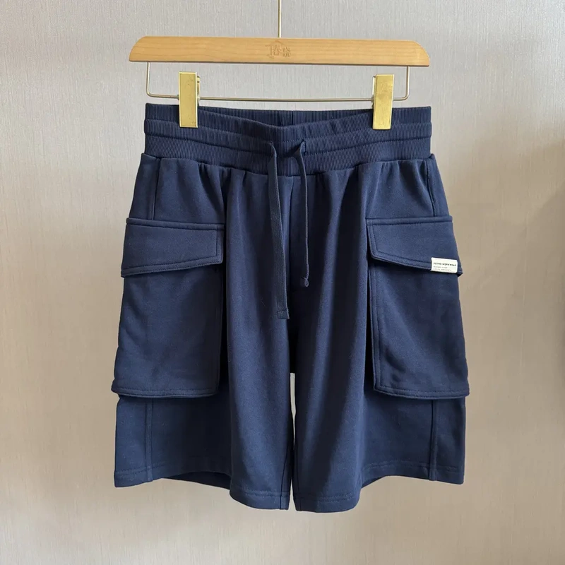 Recommended American-Style P44 Knit Shorts with Large Pockets, Sporty Retro Amekaji Cargo Shorts, Five-Point Shorts for Summer Recommended American-Style P44 Knit Shorts with Large Pockets, Sporty Retro Amekaji Cargo Shorts, Five-Point Shorts for Summer