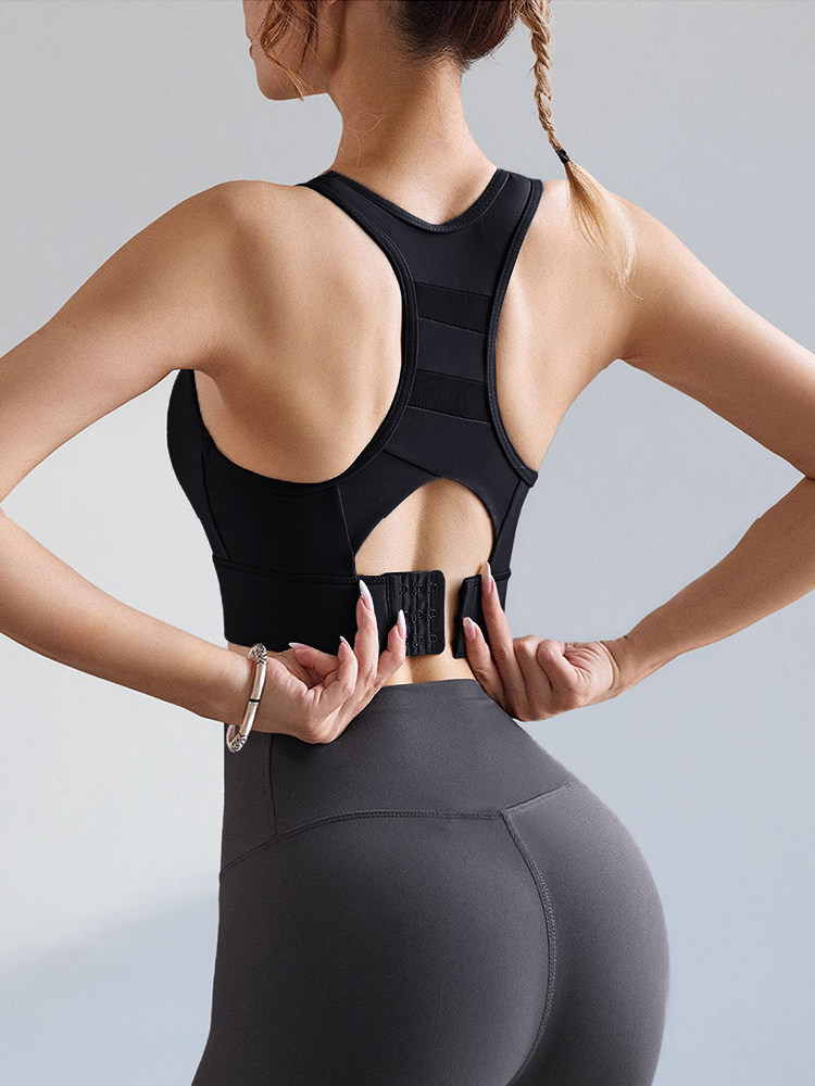 High-Intensity Sports Bra for Women, Shock-Proof Yoga Vest, All-In-One Running Training Fitness Clothing Set, Bra