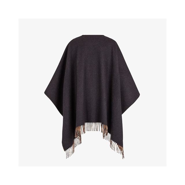 European Direct Mail Fendi Black Wool Cashmere Cape